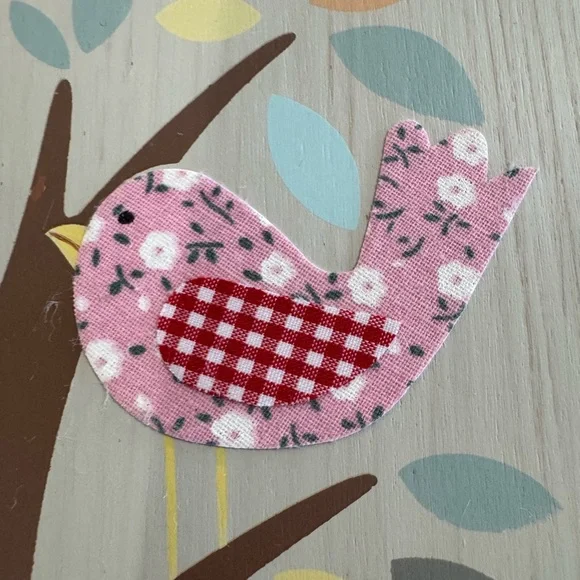 Pottery Barn Kids Woodland Tree & Birds Wall Art Panel – Pink, Brown, Red Blue - Picture 7 of 14